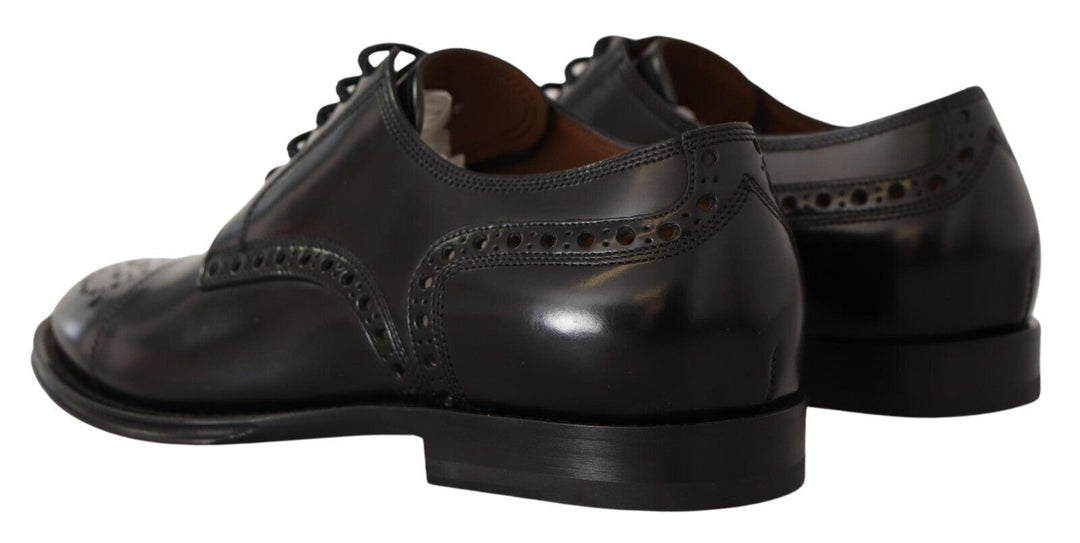 Dolce &amp; Gabbana Sample Sale Dolce &amp; Gabbana Black Leather Wingtip Mens Formal Derby Shoes - | Designer outlet