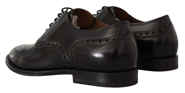 Dolce &amp; Gabbana Sample Sale Dolce &amp; Gabbana Black Leather Wingtip Mens Formal Derby Shoes - | Designer outlet