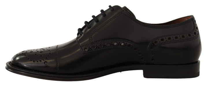 Dolce &amp; Gabbana Sample Sale Dolce &amp; Gabbana Black Leather Wingtip Mens Formal Derby Shoes - | Designer outlet