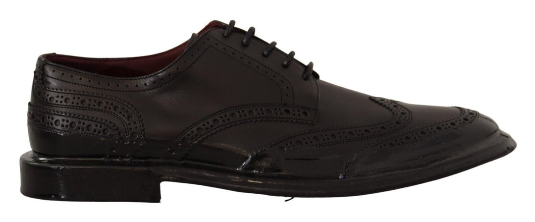 Dolce &amp; Gabbana Sample Sale Dolce &amp; Gabbana Black Leather Oxford Wingtip Formal Derby Shoes - | Designer outlet
