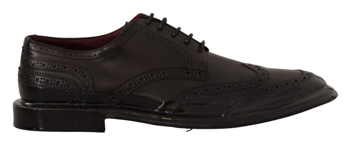 Dolce &amp; Gabbana Sample Sale Dolce &amp; Gabbana Black Leather Oxford Wingtip Formal Derby Shoes - | Designer outlet