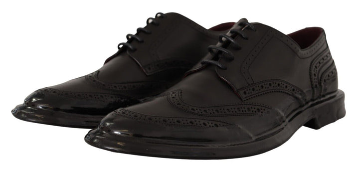 Dolce &amp; Gabbana Sample Sale Dolce &amp; Gabbana Black Leather Oxford Wingtip Formal Derby Shoes - | Designer outlet