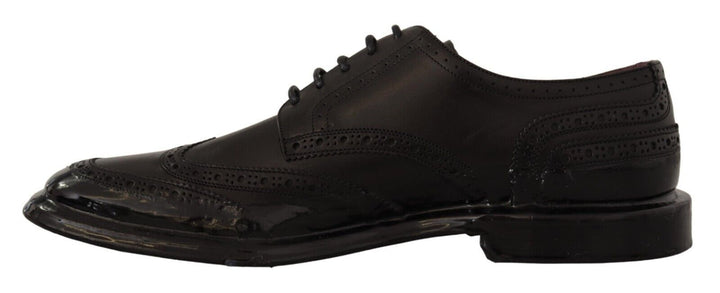 Dolce &amp; Gabbana Sample Sale Dolce &amp; Gabbana Black Leather Oxford Wingtip Formal Derby Shoes - | Designer outlet