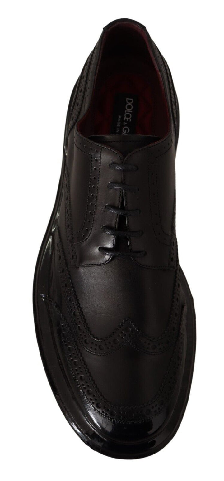 Dolce &amp; Gabbana Sample Sale Dolce &amp; Gabbana Black Leather Oxford Wingtip Formal Derby Shoes - | Designer outlet