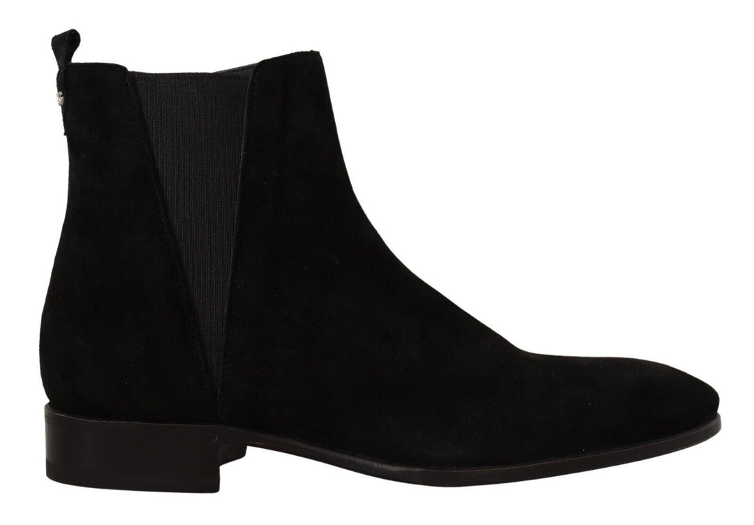 Dolce &amp; Gabbana Sample Sale Dolce &amp; Gabbana Black Suede Leather Chelsea Mens Boots Shoes - | Designer outlet
