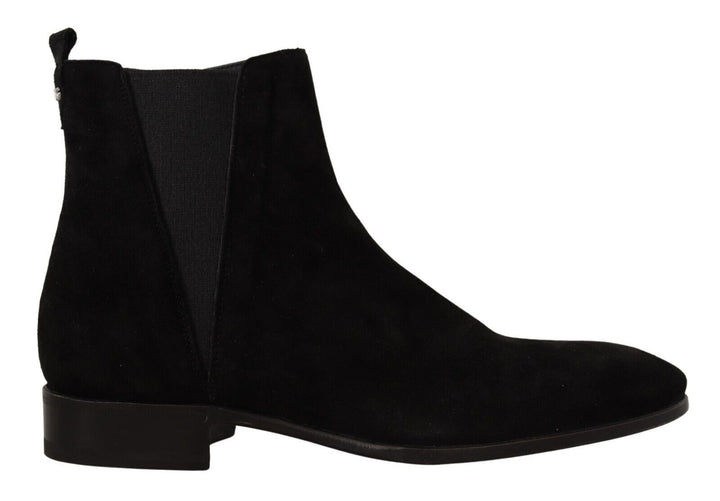 Dolce &amp; Gabbana Sample Sale Dolce &amp; Gabbana Black Suede Leather Chelsea Mens Boots Shoes - | Designer outlet