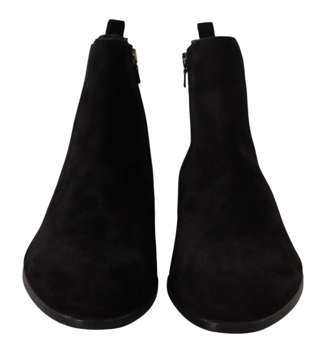 Dolce &amp; Gabbana Sample Sale Dolce &amp; Gabbana Black Suede Leather Chelsea Mens Boots Shoes - | Designer outlet