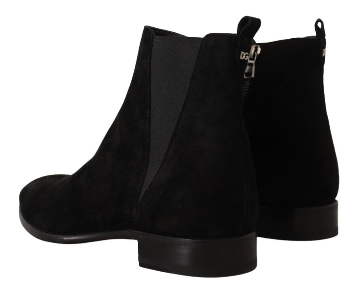 Dolce &amp; Gabbana Sample Sale Dolce &amp; Gabbana Black Suede Leather Chelsea Mens Boots Shoes - | Designer outlet