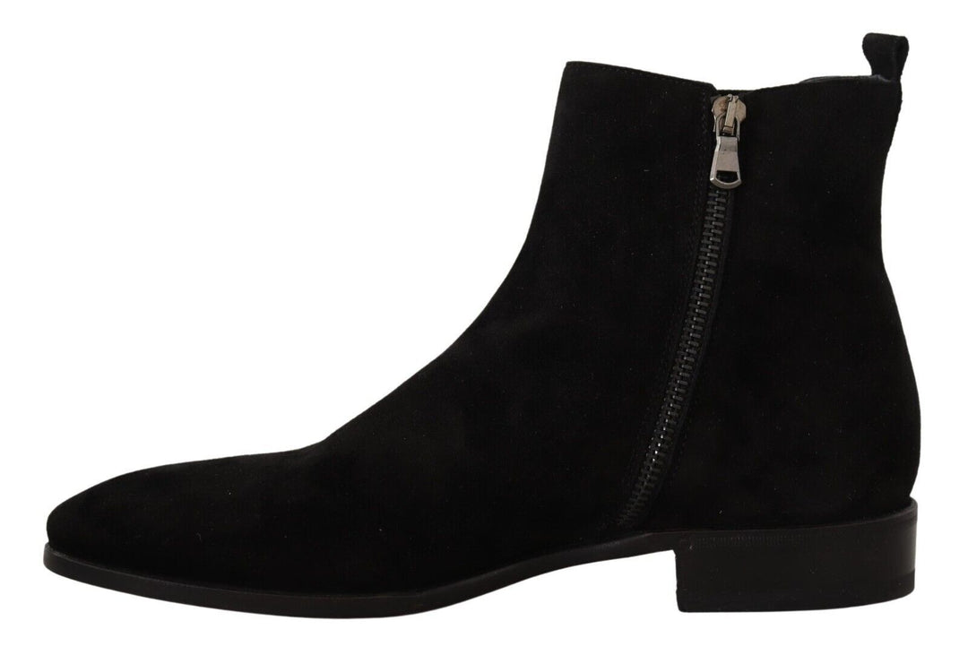 Dolce &amp; Gabbana Sample Sale Dolce &amp; Gabbana Black Suede Leather Chelsea Mens Boots Shoes - | Designer outlet