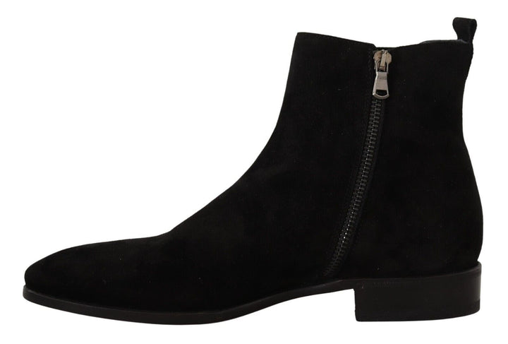 Dolce &amp; Gabbana Sample Sale Dolce &amp; Gabbana Black Suede Leather Chelsea Mens Boots Shoes - | Designer outlet