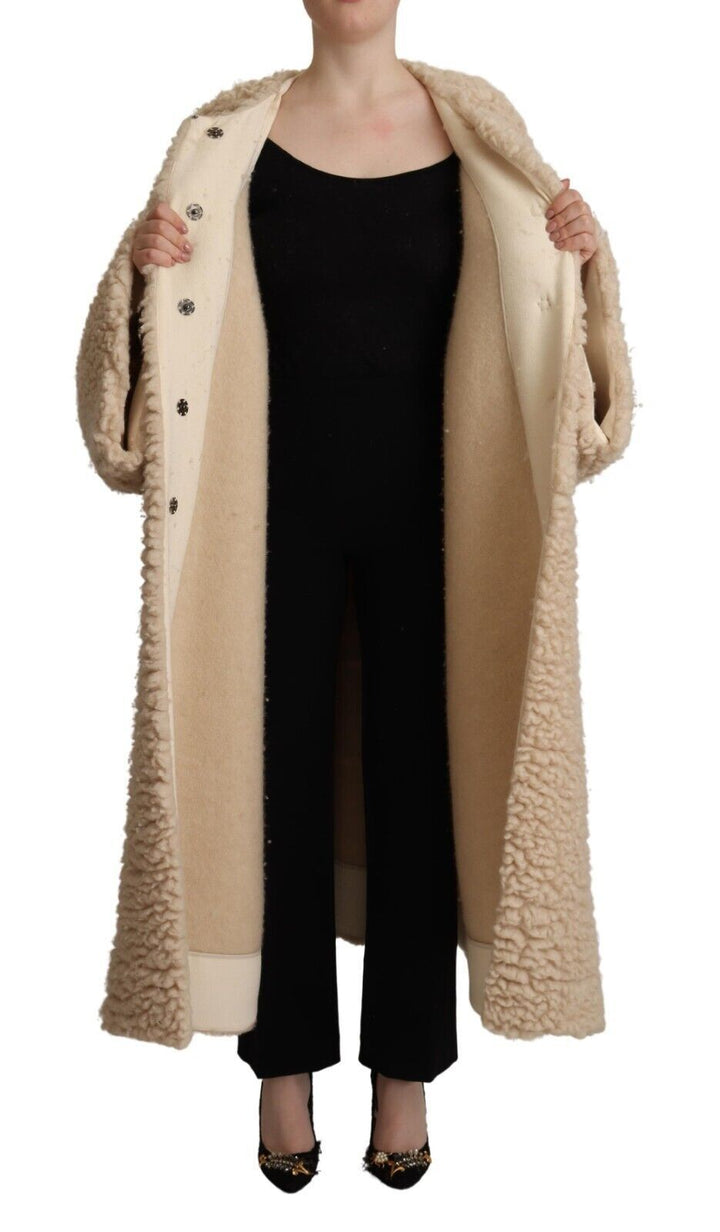 Dolce & Gabbana - Dolce & Gabbana Elegant Beige Cashmere Overcoat Jacket - JKT3283 - 40 - Ask Me Wear