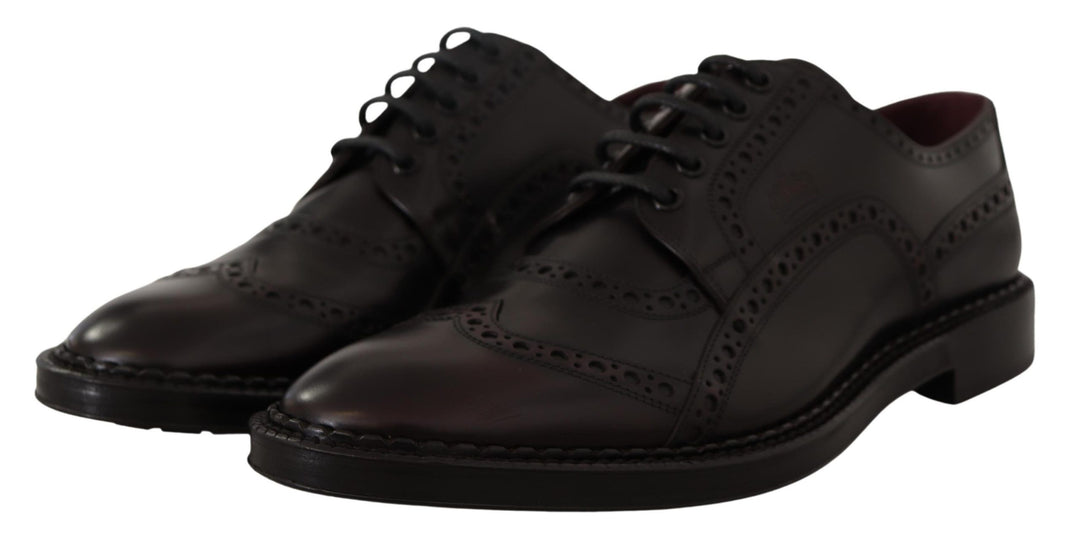 Dolce &amp; Gabbana Sample Sale Dolce &amp; Gabbana Purple Leather Oxford Wingtip Formal Shoes - | Designer outlet