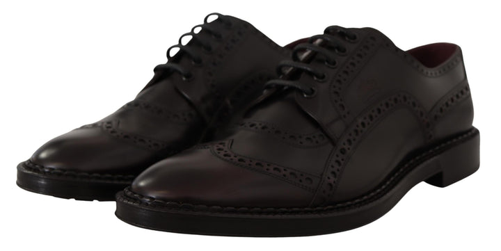 Dolce &amp; Gabbana Sample Sale Dolce &amp; Gabbana Purple Leather Oxford Wingtip Formal Shoes - | Designer outlet