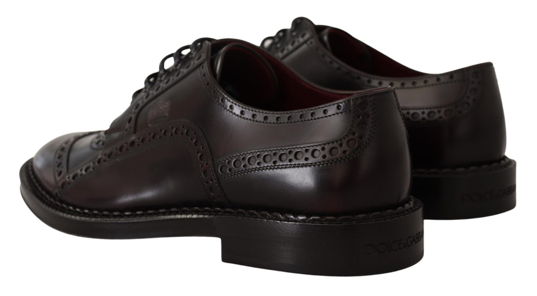 Dolce &amp; Gabbana Sample Sale Dolce &amp; Gabbana Purple Leather Oxford Wingtip Formal Shoes - | Designer outlet