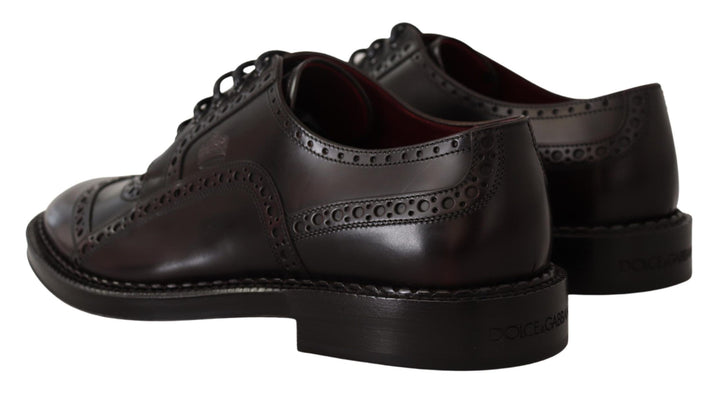 Dolce &amp; Gabbana Sample Sale Dolce &amp; Gabbana Purple Leather Oxford Wingtip Formal Shoes - | Designer outlet