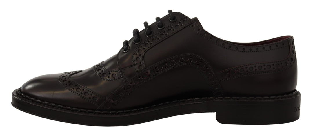 Dolce &amp; Gabbana Sample Sale Dolce &amp; Gabbana Purple Leather Oxford Wingtip Formal Shoes - | Designer outlet