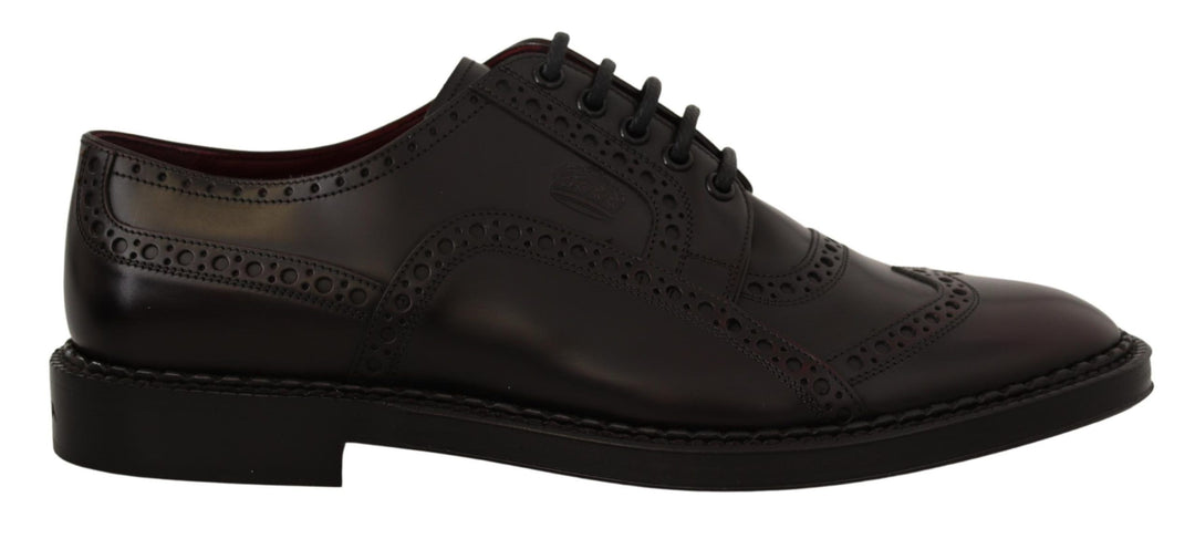 Dolce &amp; Gabbana Sample Sale Dolce &amp; Gabbana Purple Leather Oxford Wingtip Formal Shoes - | Designer outlet