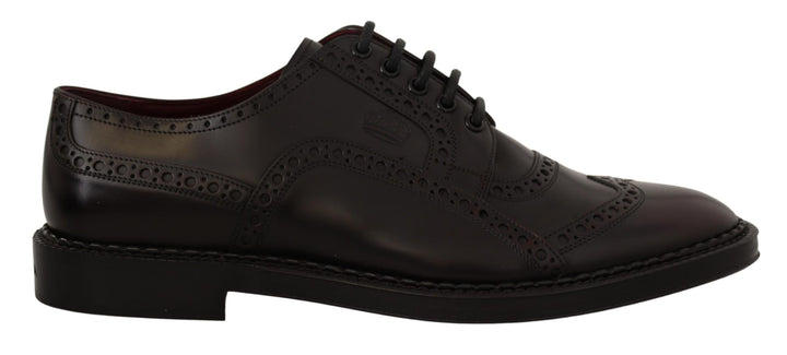 Dolce &amp; Gabbana Sample Sale Dolce &amp; Gabbana Purple Leather Oxford Wingtip Formal Shoes - | Designer outlet