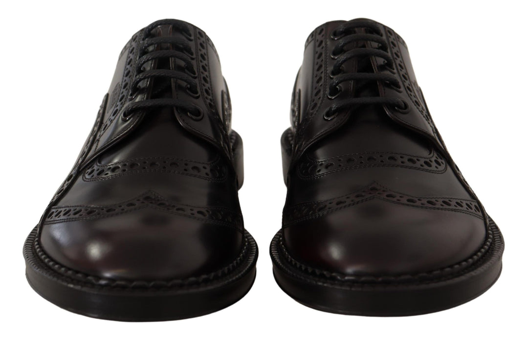 Dolce &amp; Gabbana Sample Sale Dolce &amp; Gabbana Purple Leather Oxford Wingtip Formal Shoes - | Designer outlet