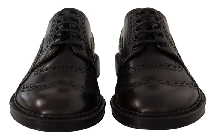 Dolce &amp; Gabbana Sample Sale Dolce &amp; Gabbana Purple Leather Oxford Wingtip Formal Shoes - | Designer outlet