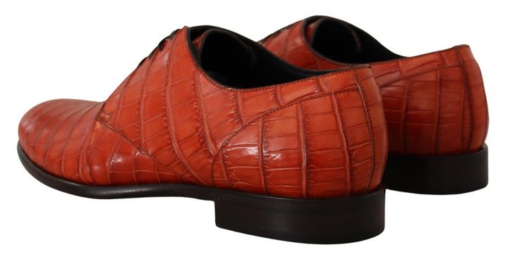 Dolce &amp; Gabbana Sample Sale Dolce &amp; Gabbana Orange Exotic Leather Dress Derby Shoes - | Designer outlet