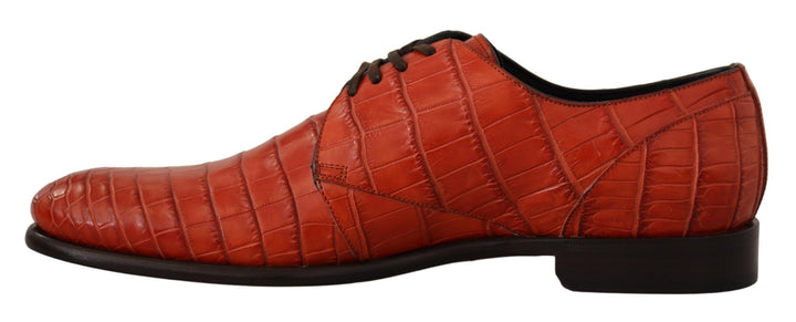 Dolce &amp; Gabbana Sample Sale Dolce &amp; Gabbana Orange Exotic Leather Dress Derby Shoes - | Designer outlet