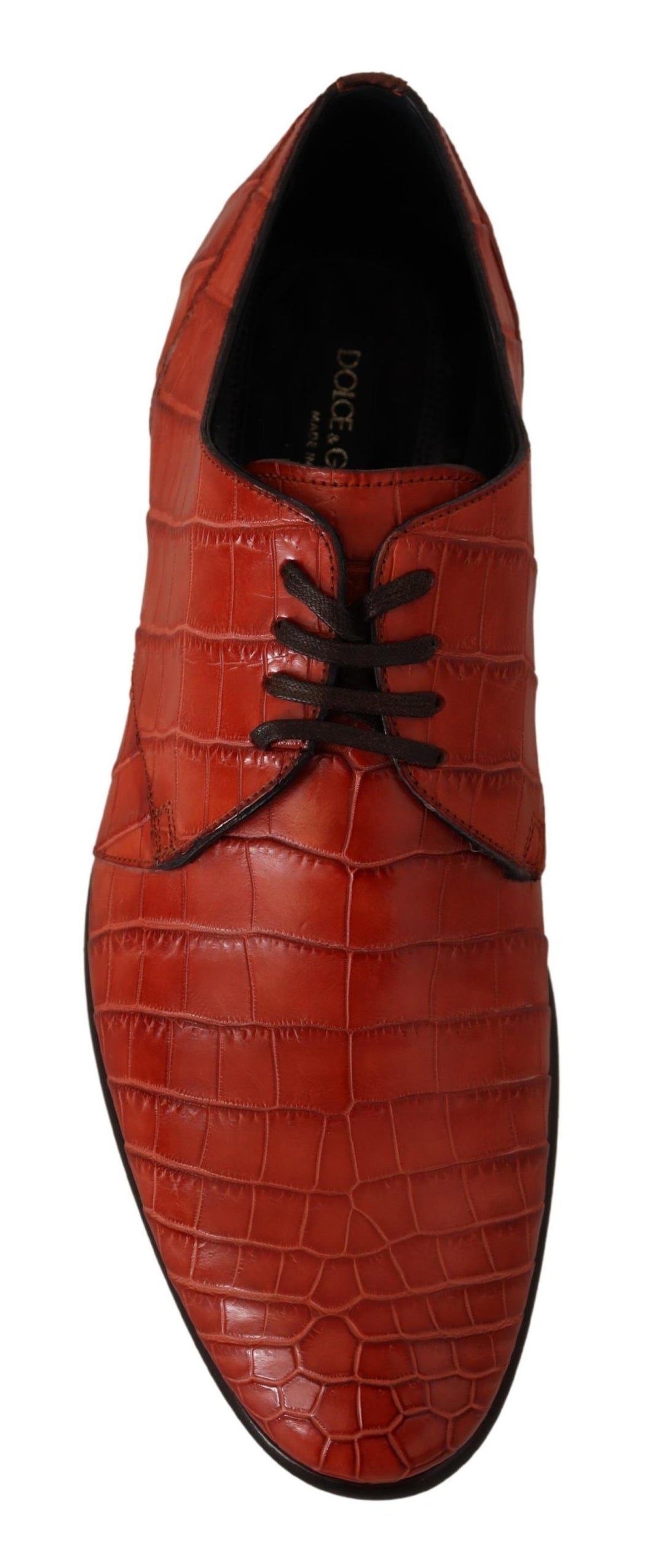 Dolce &amp; Gabbana Sample Sale Dolce &amp; Gabbana Orange Exotic Leather Dress Derby Shoes - | Designer outlet