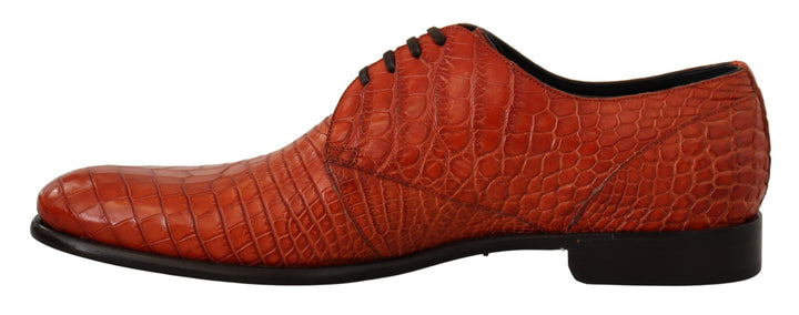 Dolce &amp; Gabbana Sample Sale Dolce &amp; Gabbana Orange Exotic Leather Dress Derby Shoes - | Designer outlet