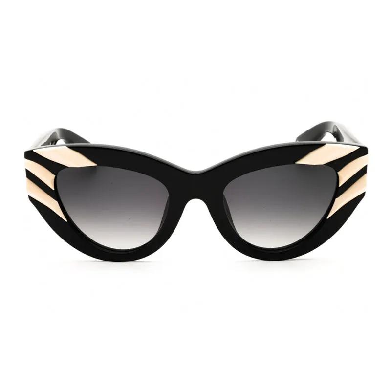 Roberto Cavalli Sample Sale | Roberto Cavalli Sunglasses Cat Eye Full Rim, Shiny Black Frame And Grey Gradient Lens Src009V700Y - Sunglasses | Designer outlet