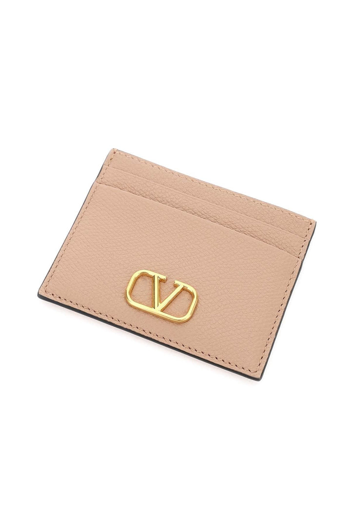 Valentino Garavani Vlogo Signature Grainy Calfskin Cardholder