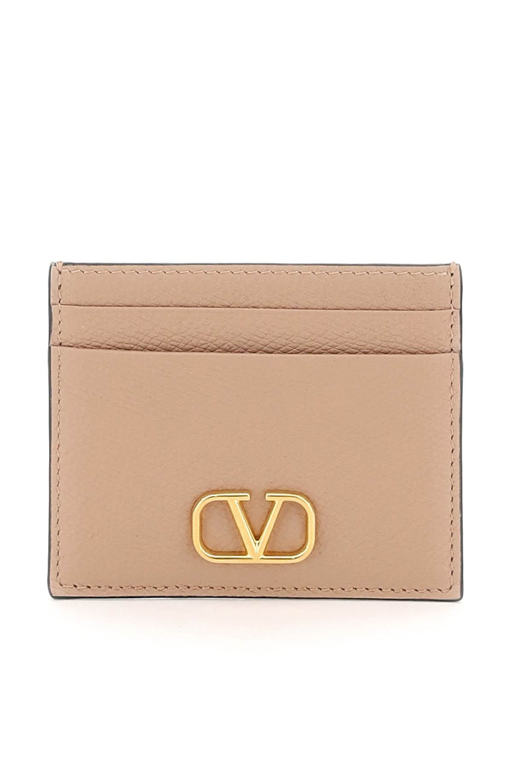 Valentino Garavani Vlogo Signature Grainy Calfskin Cardholder