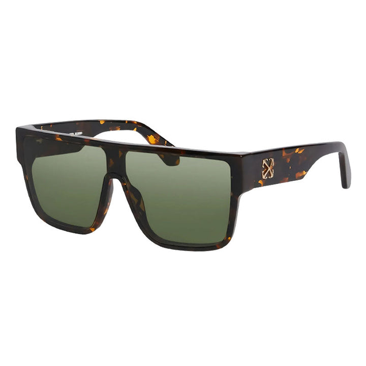 Off-White Sunglasses Shield Full Rim, Havana Frame and Green Lens OERI13JSYRACUSE6055