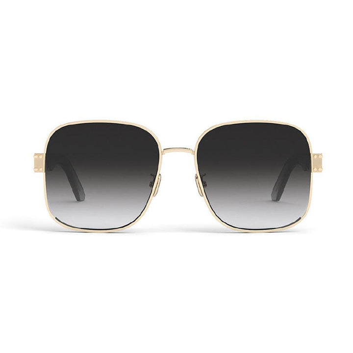 Dior Square Full Rim, with a Shiny Gold/Grey frame and Grey Gradient lens.