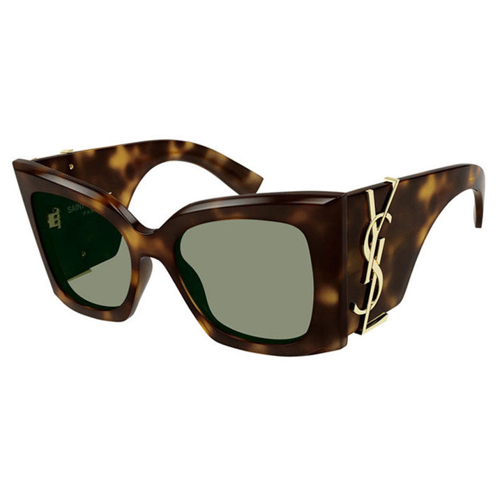 Saint Laurent Sunglasses Butterfly Full Rim, Havana Frame and Green Lens SLM119BLAZE002