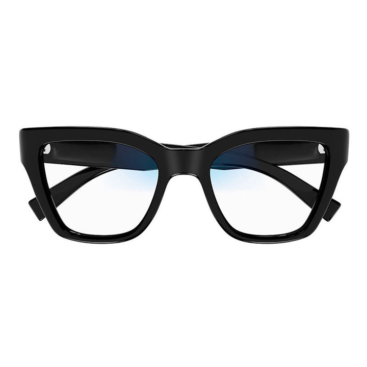 Saint Laurent Sunglasses Cat Eye Full Rim, Shiny Black Frame and Clear To Grey Photocromic AR Blue Lens SL641006