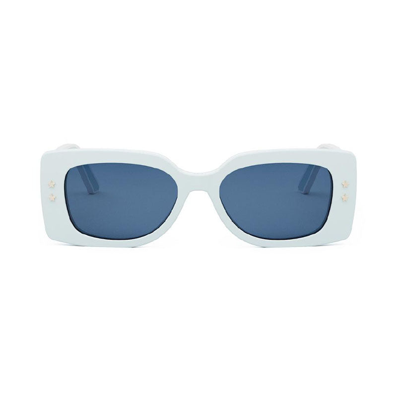 Dior Sunglasses Rectangle Full Rim, Shiny Blue/White Frame and Blue Lens DIORPACIFICS1U80B0
