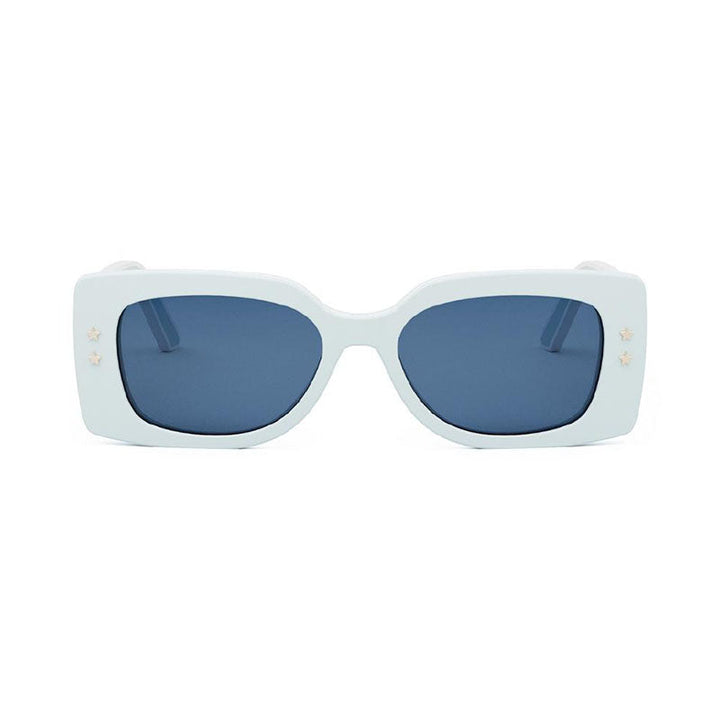 Dior Sunglasses Rectangle Full Rim, Shiny Blue/White Frame and Blue Lens DIORPACIFICS1U80B0