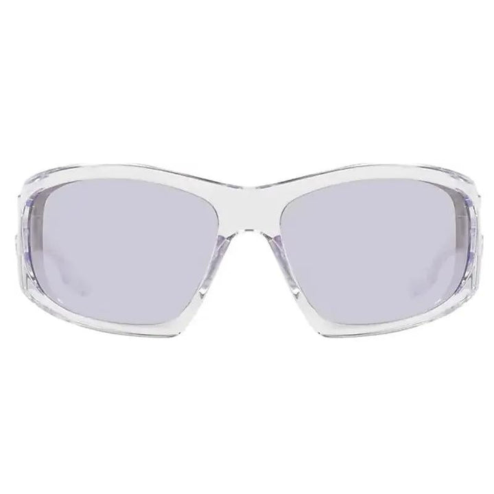 Givenchy Sunglasses Geometric Full Rim, Transparent Frame And Grey With Silver Mirror Lens Gv40051I26C