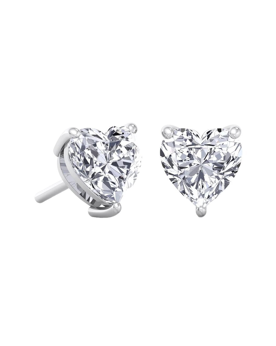 SSELECTS - Jewelry - 2 Carat Heart Shape Diamond Stud Earrings - DEA1000 - Ask Me Wear