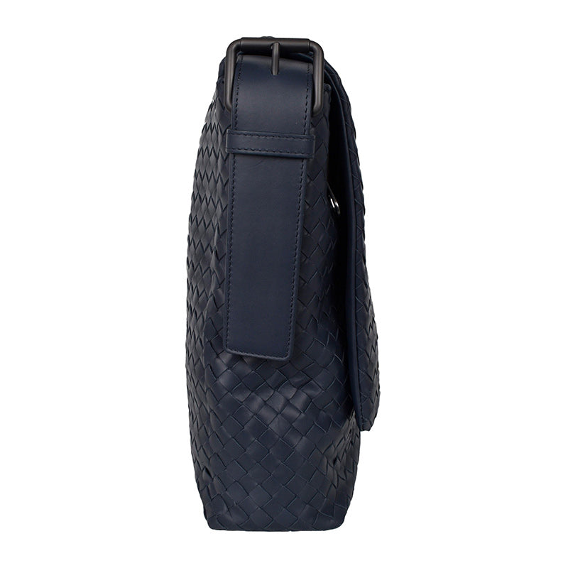 Bottega Veneta Messenger Bag Prusse Woven Intrecciato