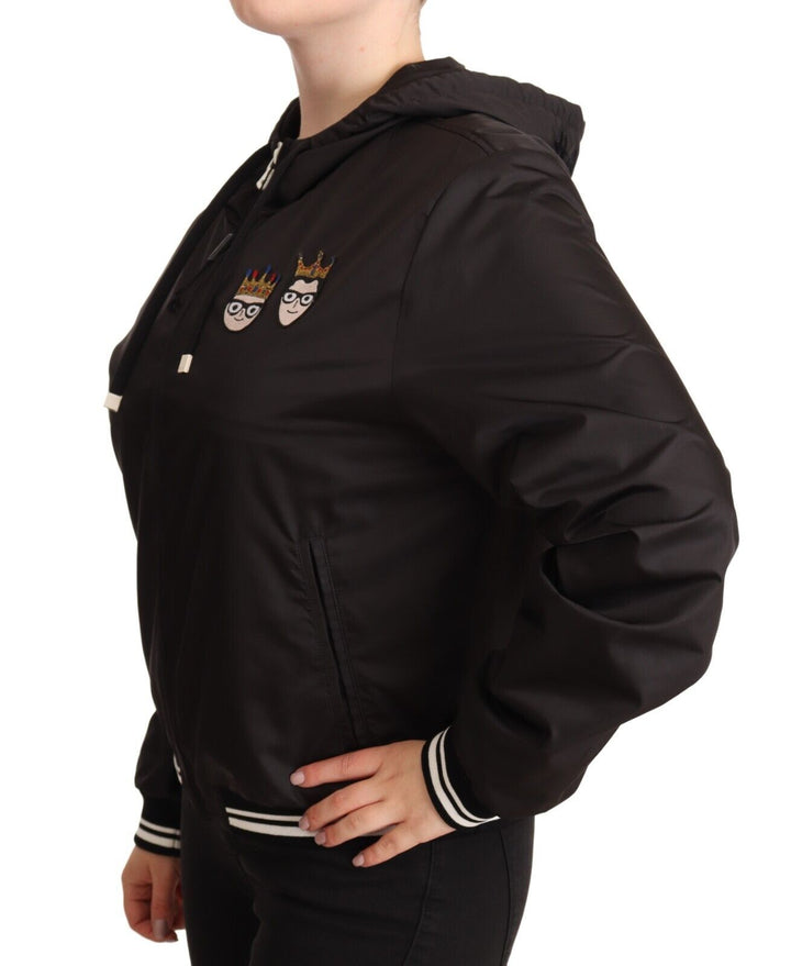 Dolce & Gabbana - Dolce & Gabbana Elegant Black Bomber Jacket with Hood - JKT2539 - 46 - Ask Me Wear