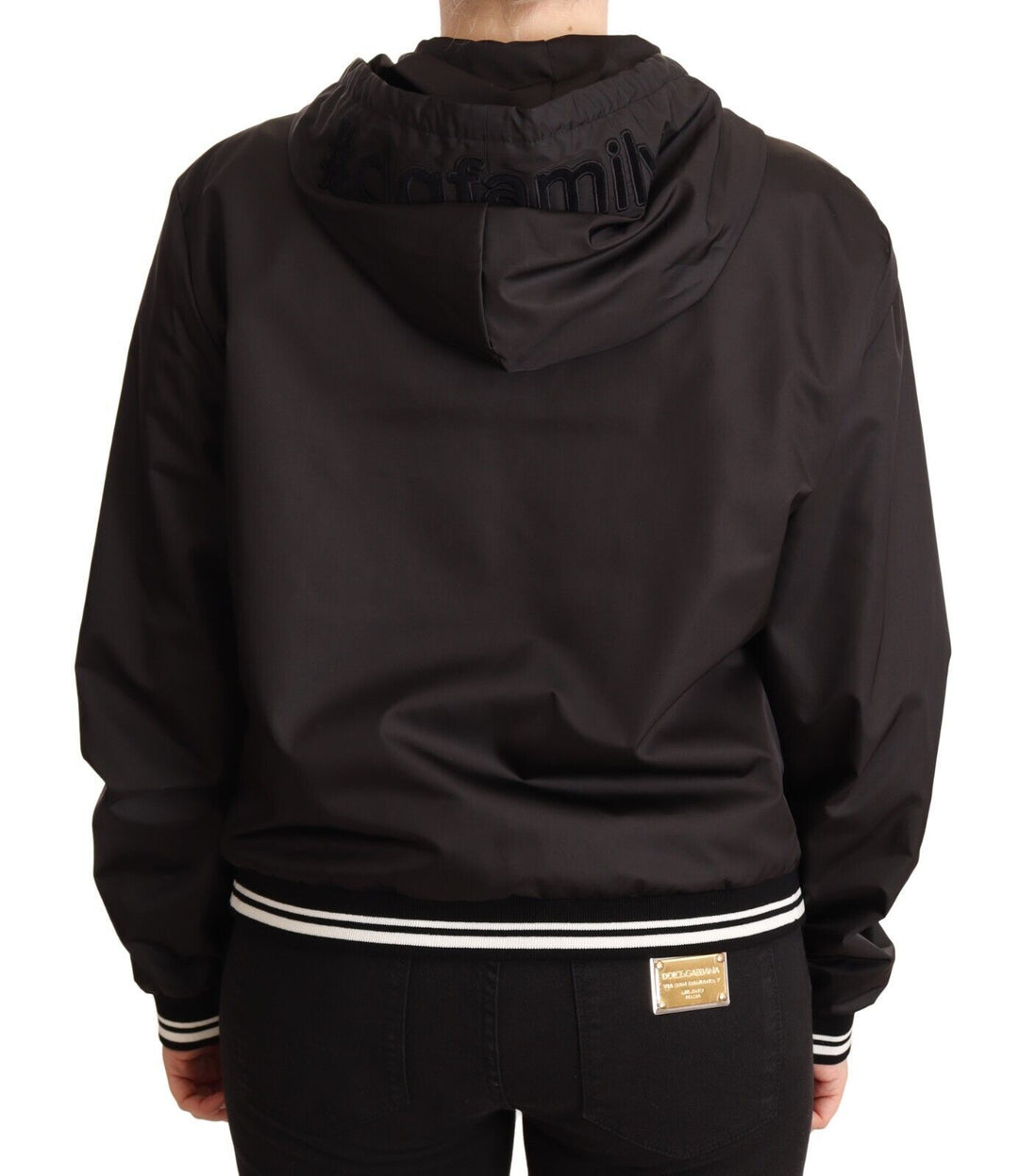 Dolce & Gabbana - Dolce & Gabbana Elegant Black Bomber Jacket with Hood - JKT2539 - 46 - Ask Me Wear