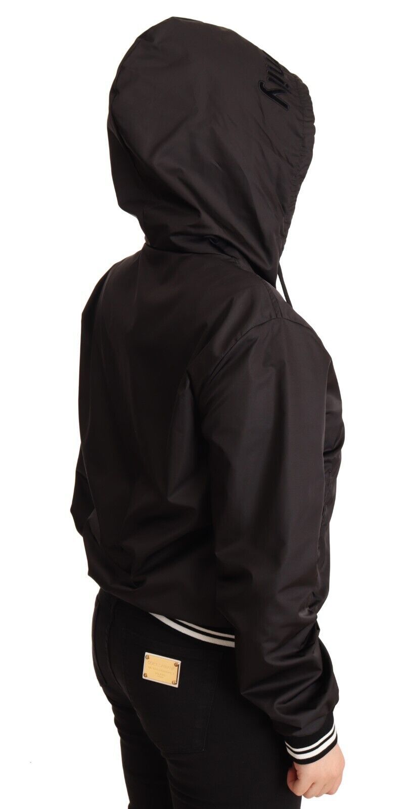 Dolce & Gabbana - Dolce & Gabbana Elegant Black Bomber Jacket with Hood - JKT2539 - 46 - Ask Me Wear