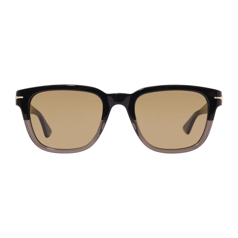 Montblanc Sunglasses Square Full Rim, Black Frame and Brown Lens MB0302S008