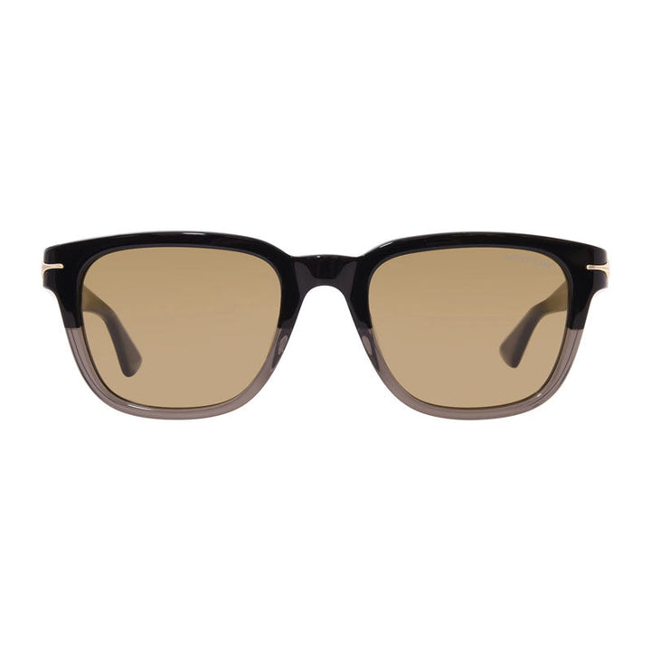 Montblanc Sunglasses Square Full Rim, Black Frame and Brown Lens MB0302S008