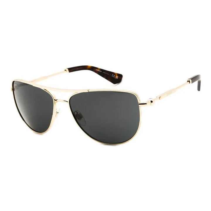 Burberry Sunglasses Aviator Full Rim, Light Gold Frame And Dark Grey Lens