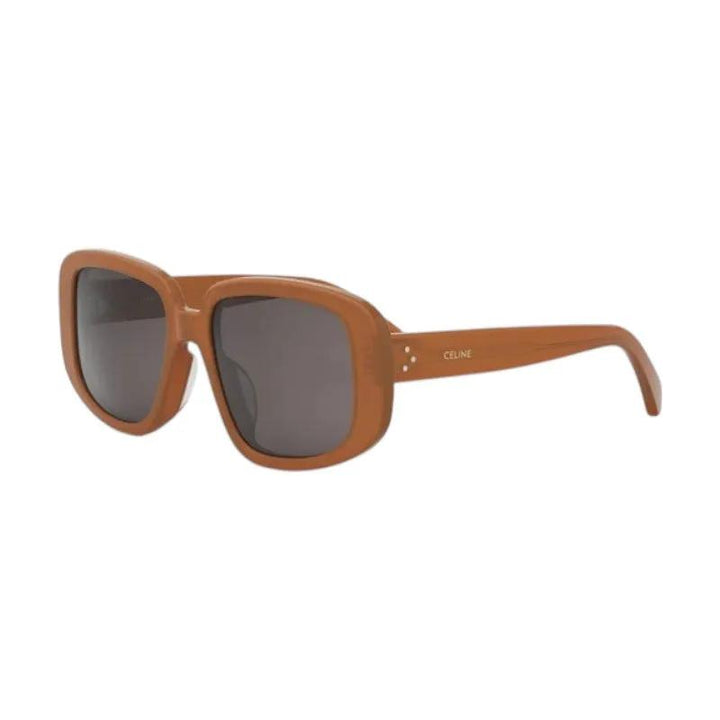 Celine Sample Sale | Celine Sunglasses Square Full Rim, Shiny Brown Frame And Grey Lens Cl40299U45A - Sunglasses | Designer outlet