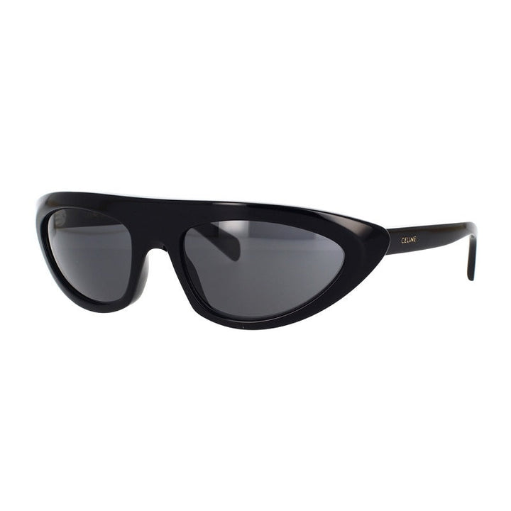 Celine Geometric Full Rim, with a Shiny Black frame and Smoke lens.