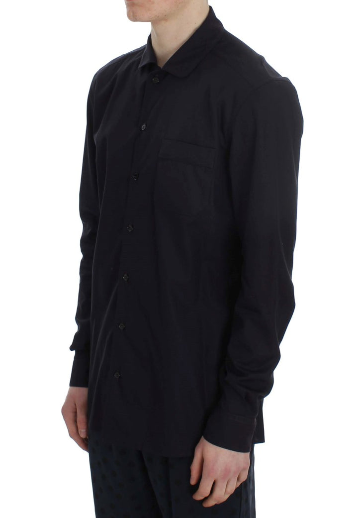 Dolce &amp; Gabbana Sample Sale Dolce &amp; Gabbana Purple Striped Cotton Pajama Lounge Shirt - | Designer outlet