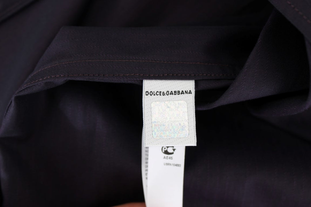 Dolce &amp; Gabbana Sample Sale Dolce &amp; Gabbana Purple Striped Cotton Pajama Lounge Shirt - | Designer outlet